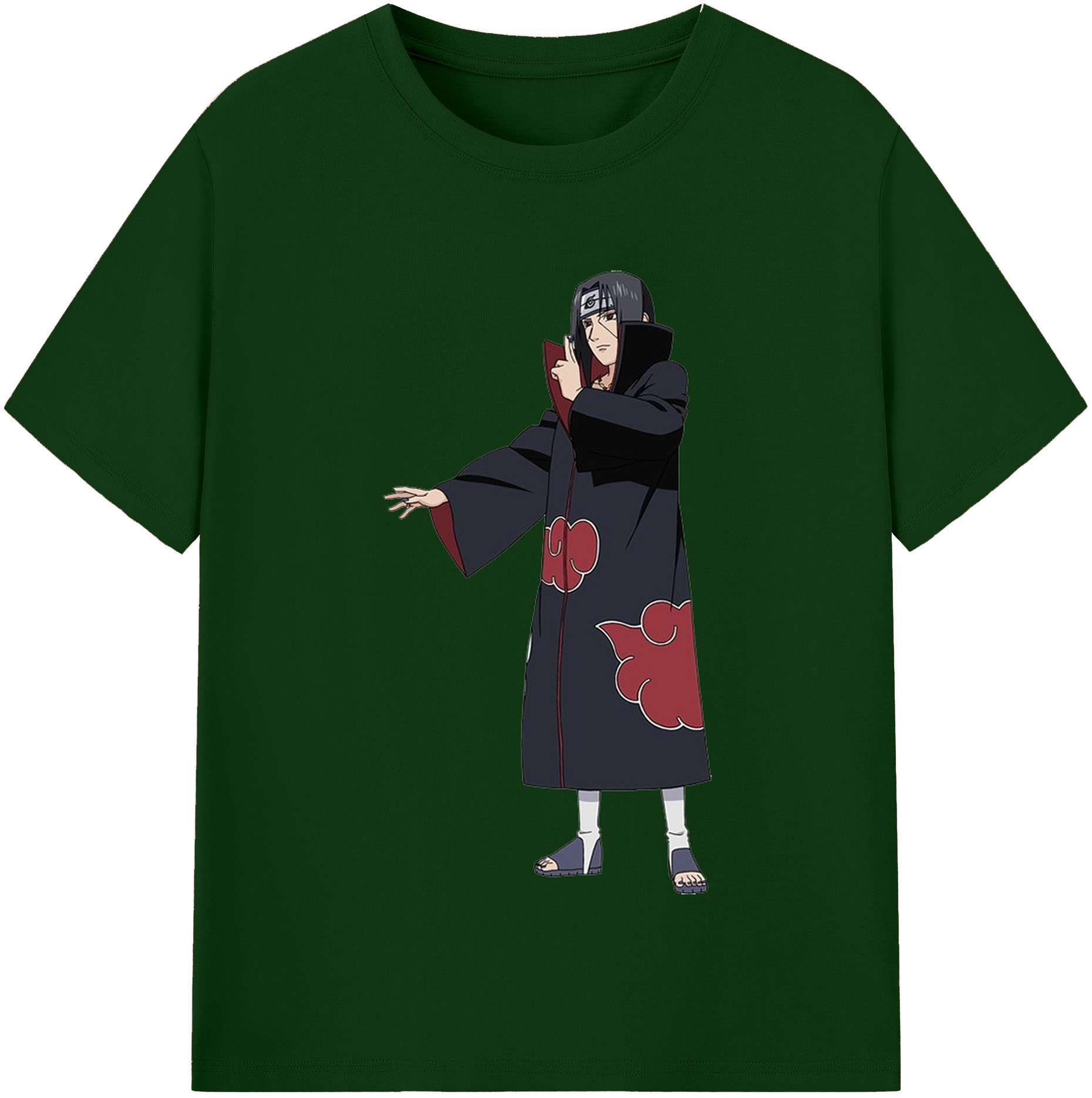 （画像用） NARUTO -ナルト- うちは イタチ Uchiha Itachi 綿100％半袖Tシャツ（フロントプリント）